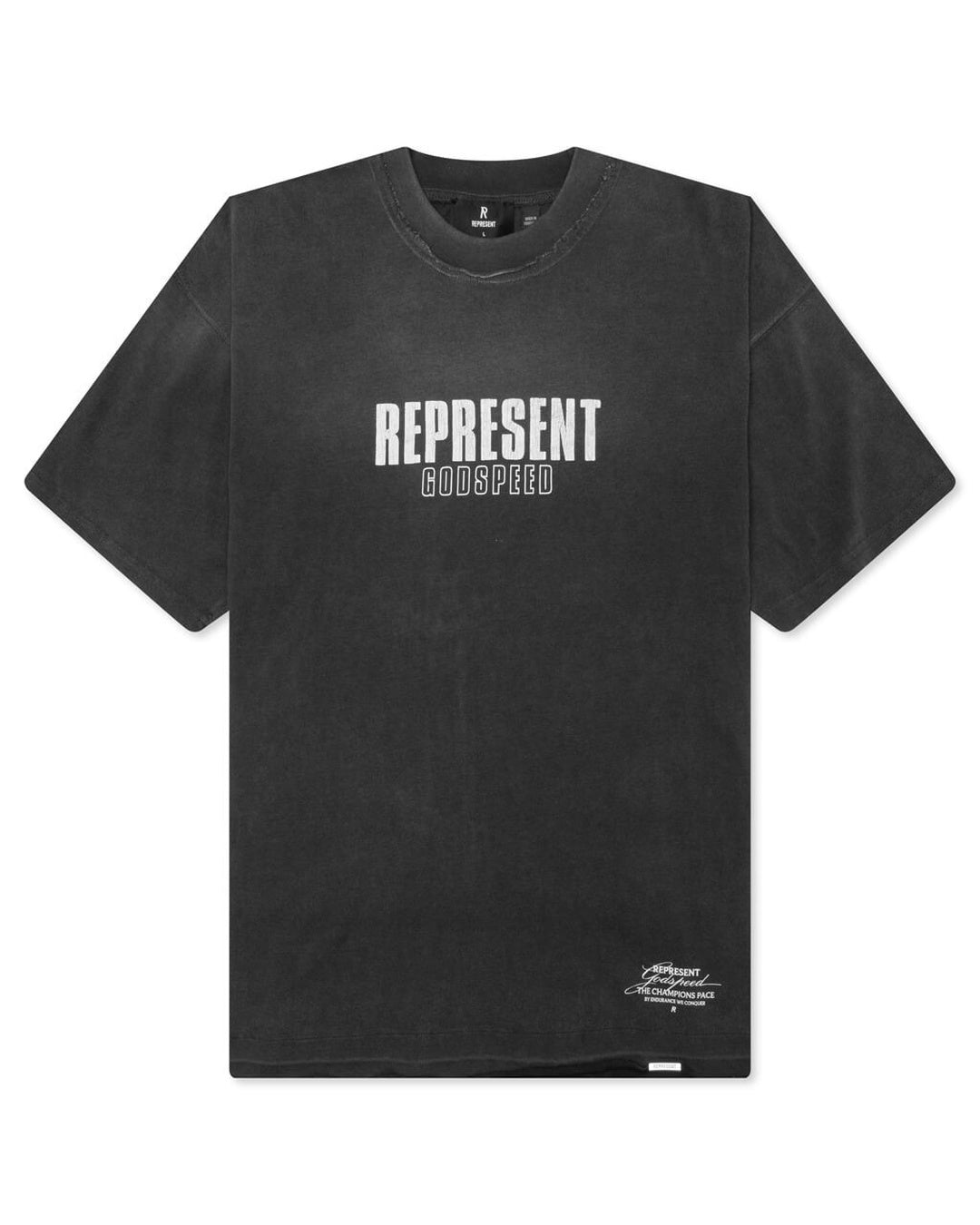 Godspeed Aged Black T-Shirt Represent оригінал – Купити в Україні – боковий вид