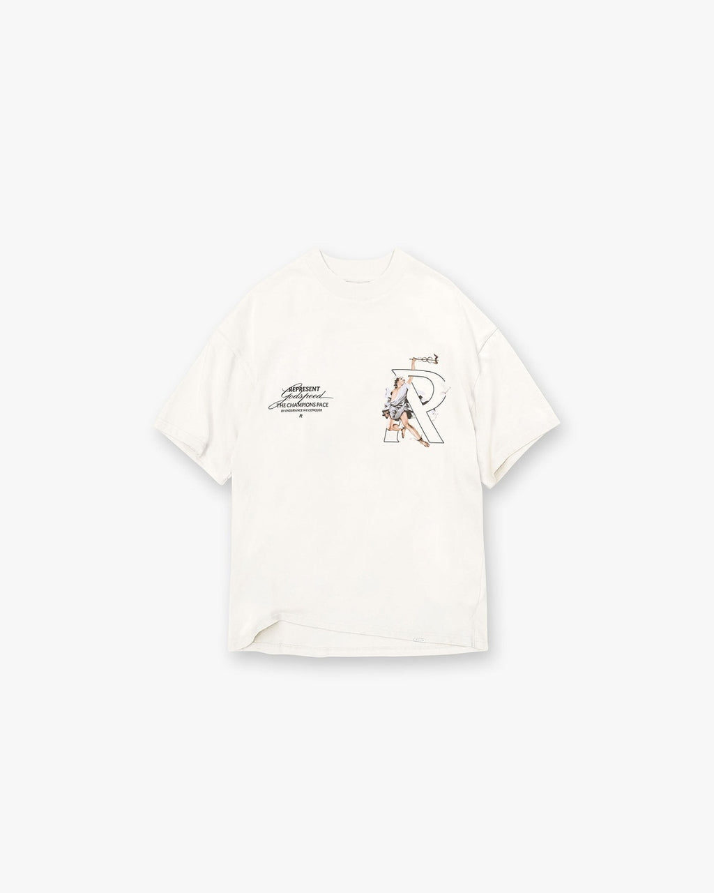 Hermes Flat White T-Shirt Represent оригінал – Купити в Україні – боковий вид