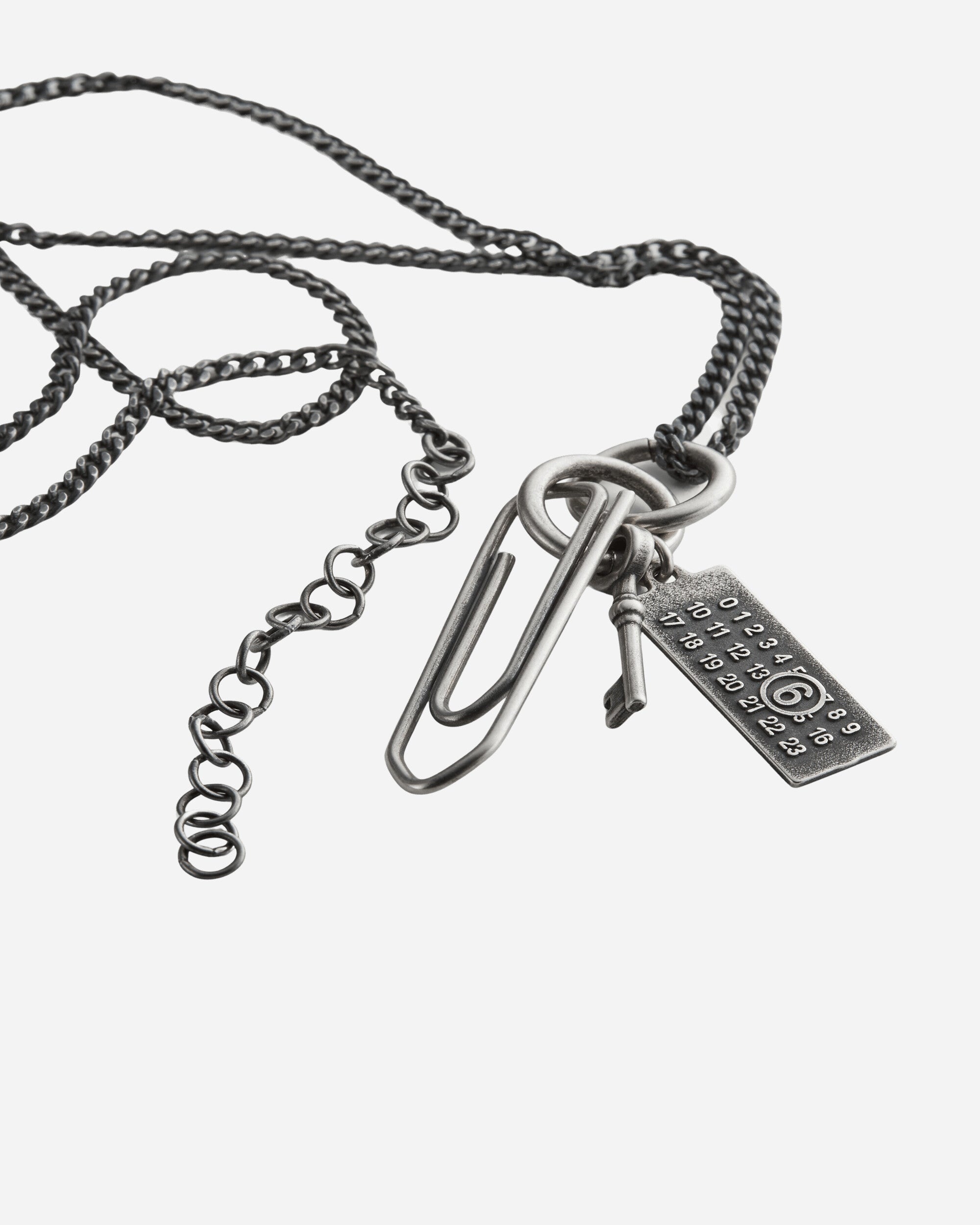 Paperclip Chain Necklace Silver Maison margiela оригінал – Купити в Україні – вид ззаду