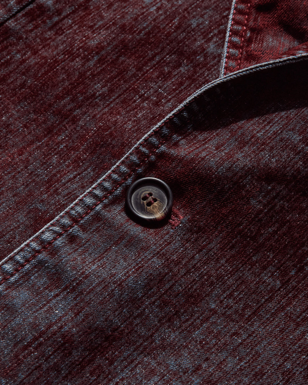 Mens Flocked Denim Suit Jacket Bordeaux Maison margiela оригінал – Купити в Україні – збільшений вид