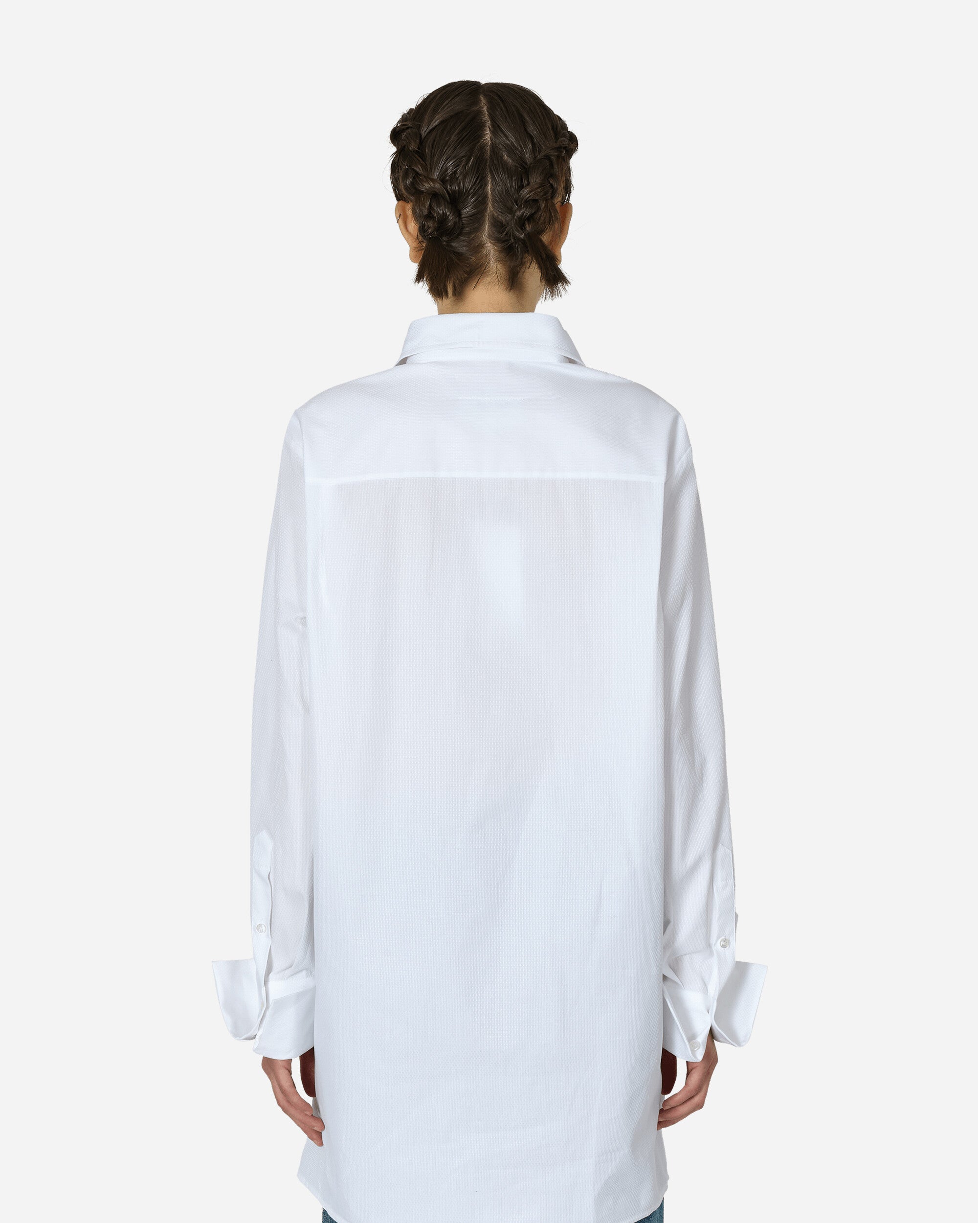 Wide Sleeved Stripy Poplin Shirt Off White Maison margiela – Гарантія оригінальності – детальний вид