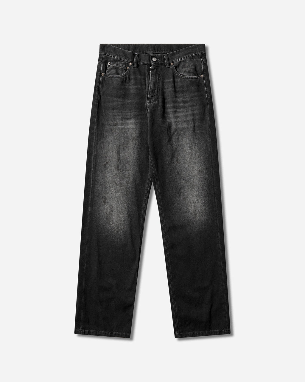 Оригінальна Mens Straight-Leg Jeans Black Maison margiela – боковий вид