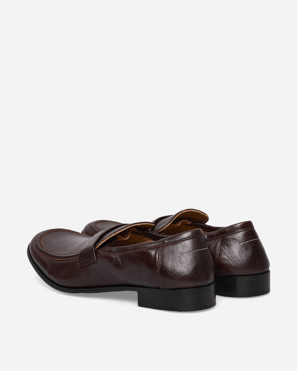 Оригінальна Mens Swing-Toe Leather Loafers Brown Maison margiela – збільшений вид