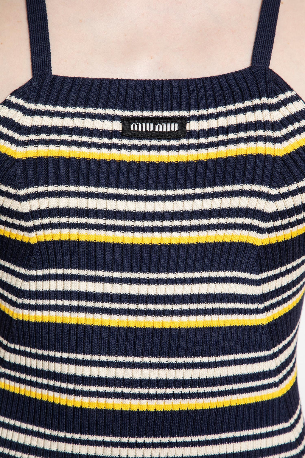 Striped Sleeveless Mini Dress Miu miu – Гарантія оригінальності – збільшений вид