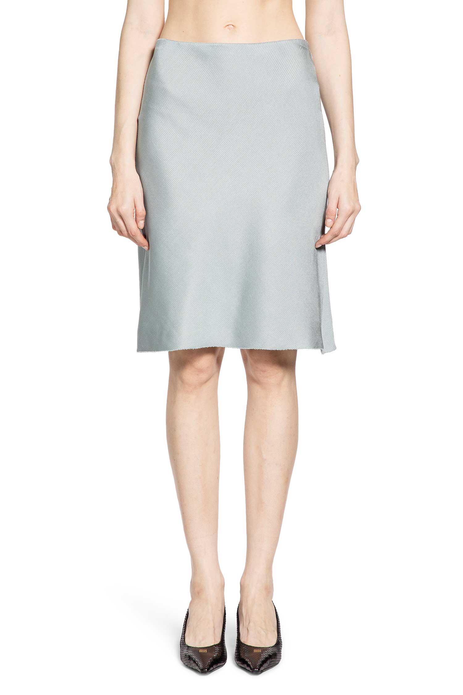 Silk Knit MIDI Skirt Miu miu оригінал – Купити в Україні – вид ззаду