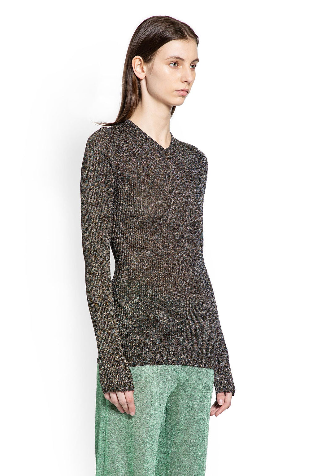 Lurex V-Neck Sweater Miu miu оригінал – Купити в Україні – детальний вид