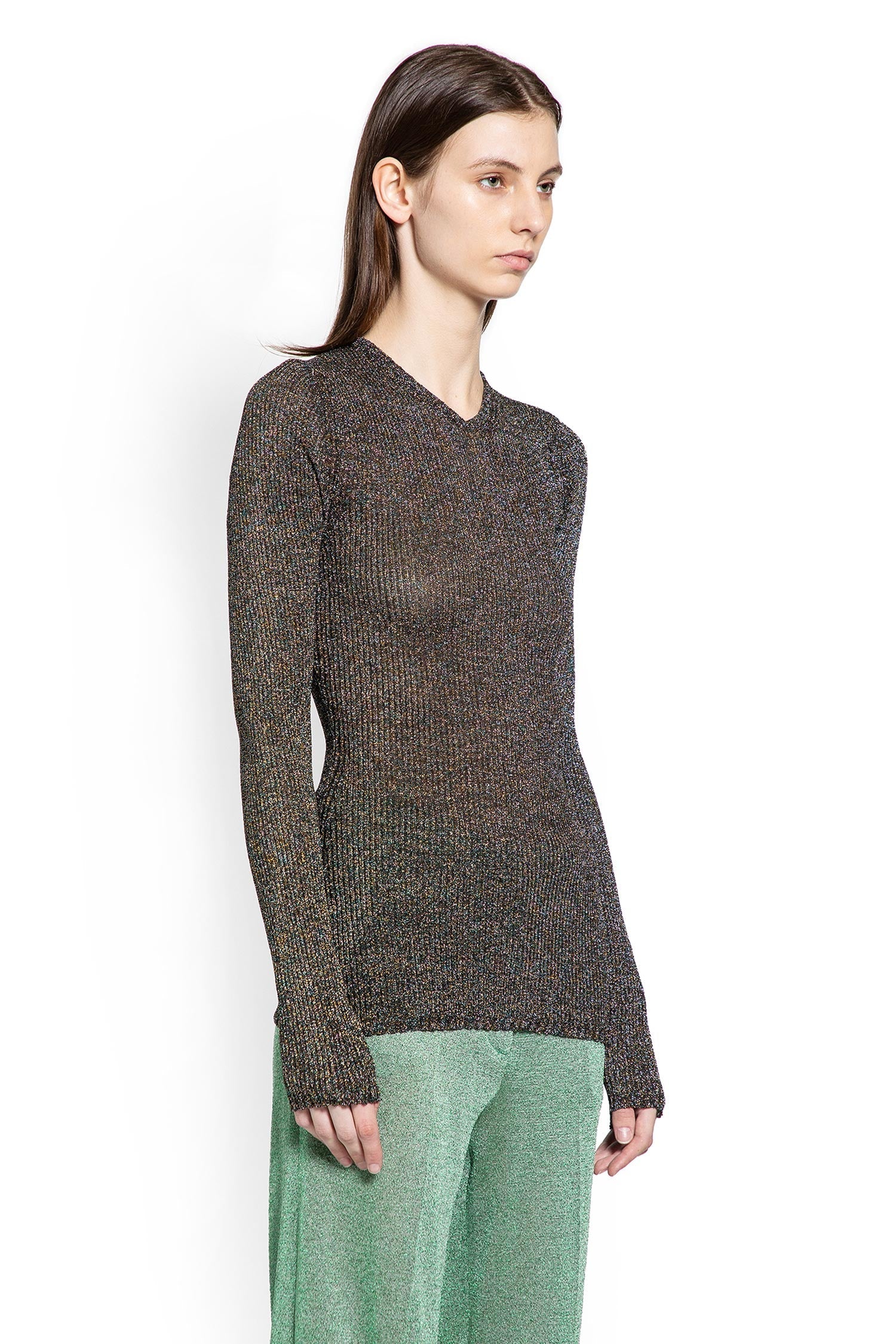 Lurex V-Neck Sweater Miu miu оригінал – Купити в Україні – детальний вид
