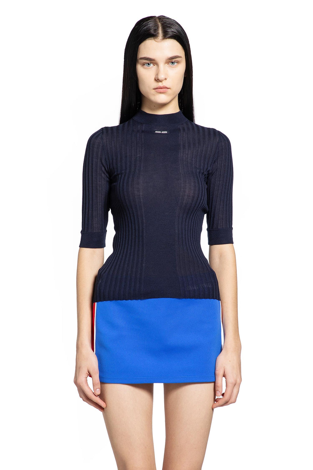 Ribbed-Knit Wool Top Miu miu оригінал – Купити в Україні – вид ззаду