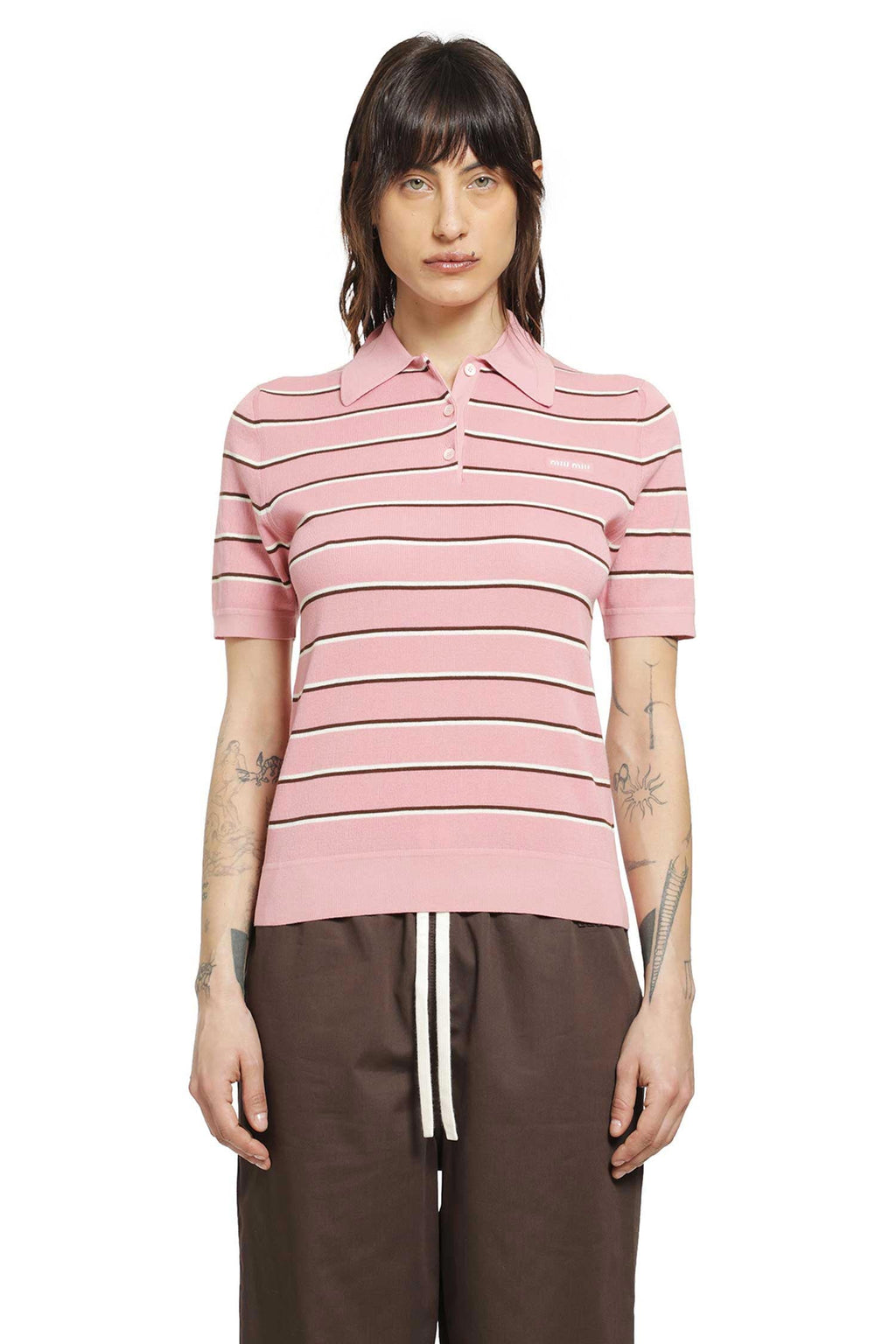 Оригінальна Short-Sleeve Polo Miu miu – вид ззаду