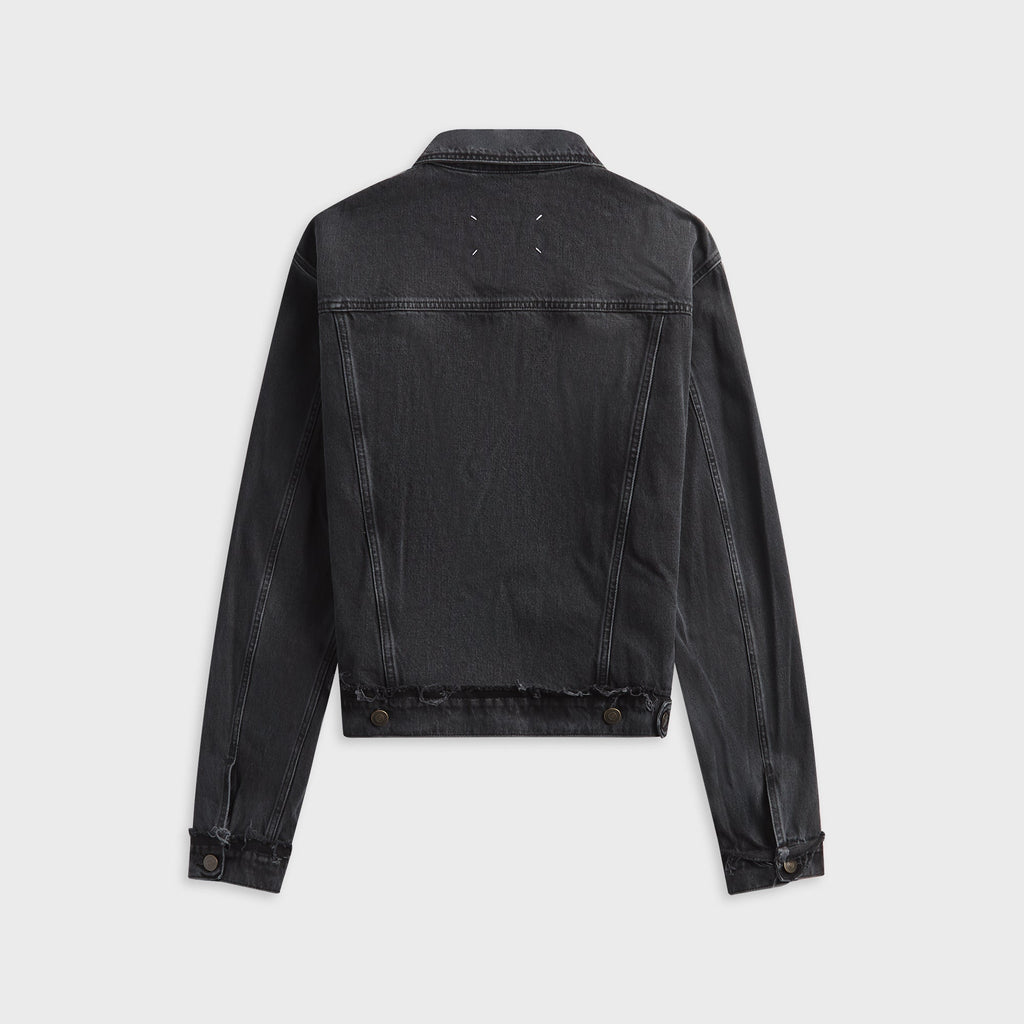 Оригінальна Mens Denim Jacket Washed Black Maison margiela – вид ззаду