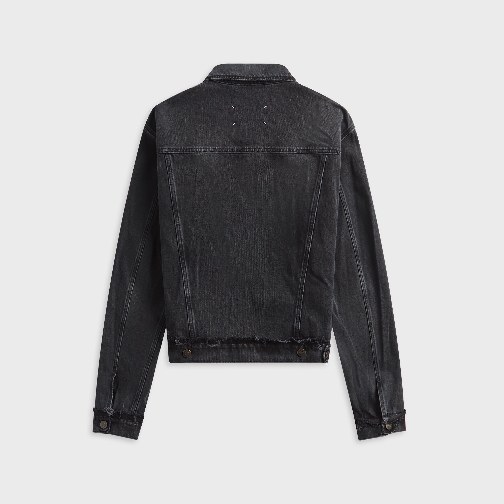 Оригінальна Mens Denim Jacket Washed Black Maison margiela – вид ззаду