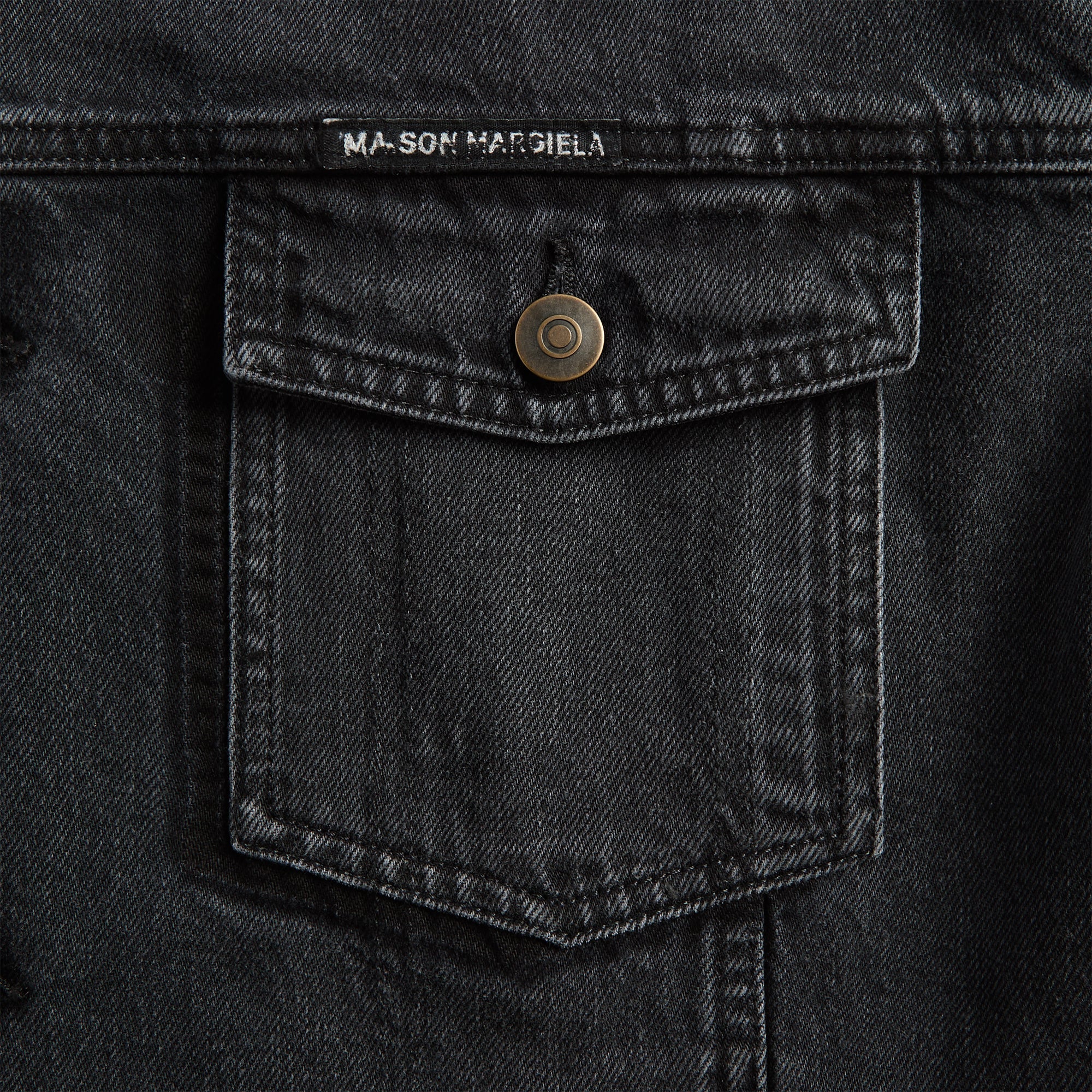Оригінальна Mens Denim Jacket Washed Black Maison margiela – детальний вид