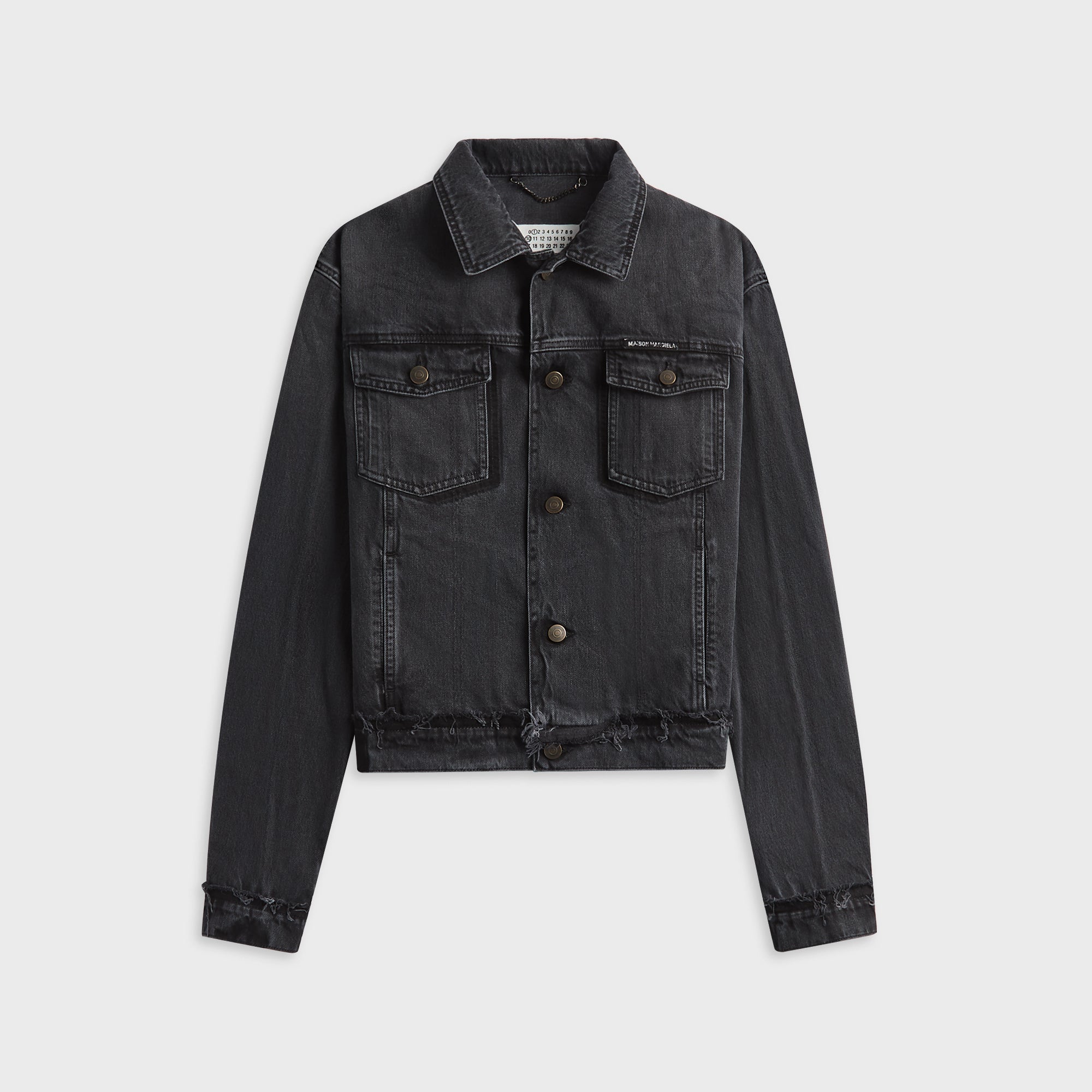 Оригінальна Mens Denim Jacket Washed Black Maison margiela – боковий вид