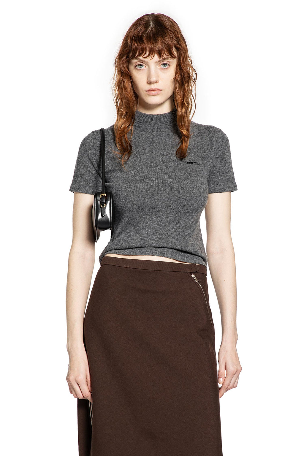 Оригінальна Cashmere Short Sleeve Sweater Miu miu – боковий вид