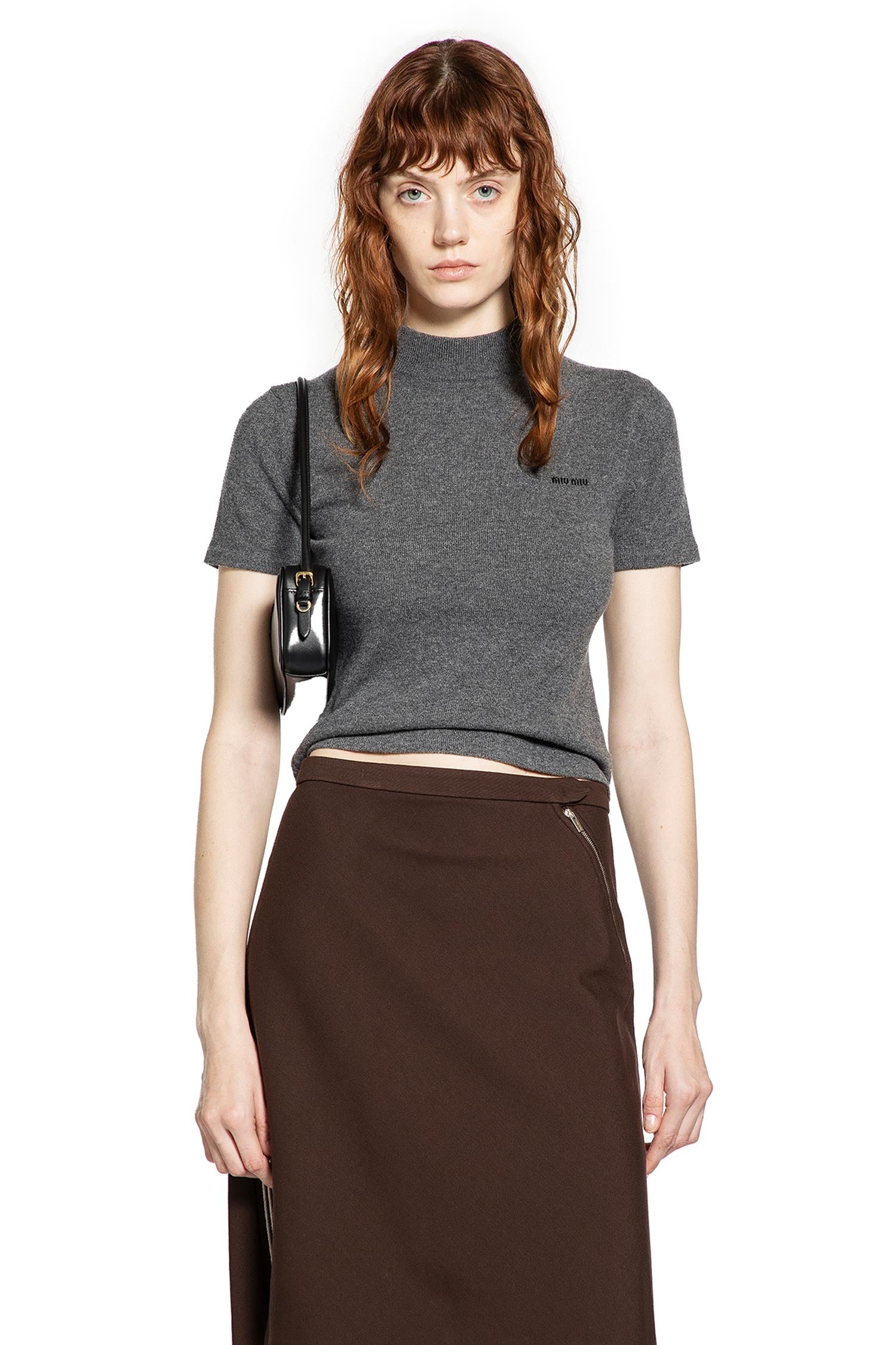 Оригінальна Cashmere Short Sleeve Sweater Miu miu – боковий вид