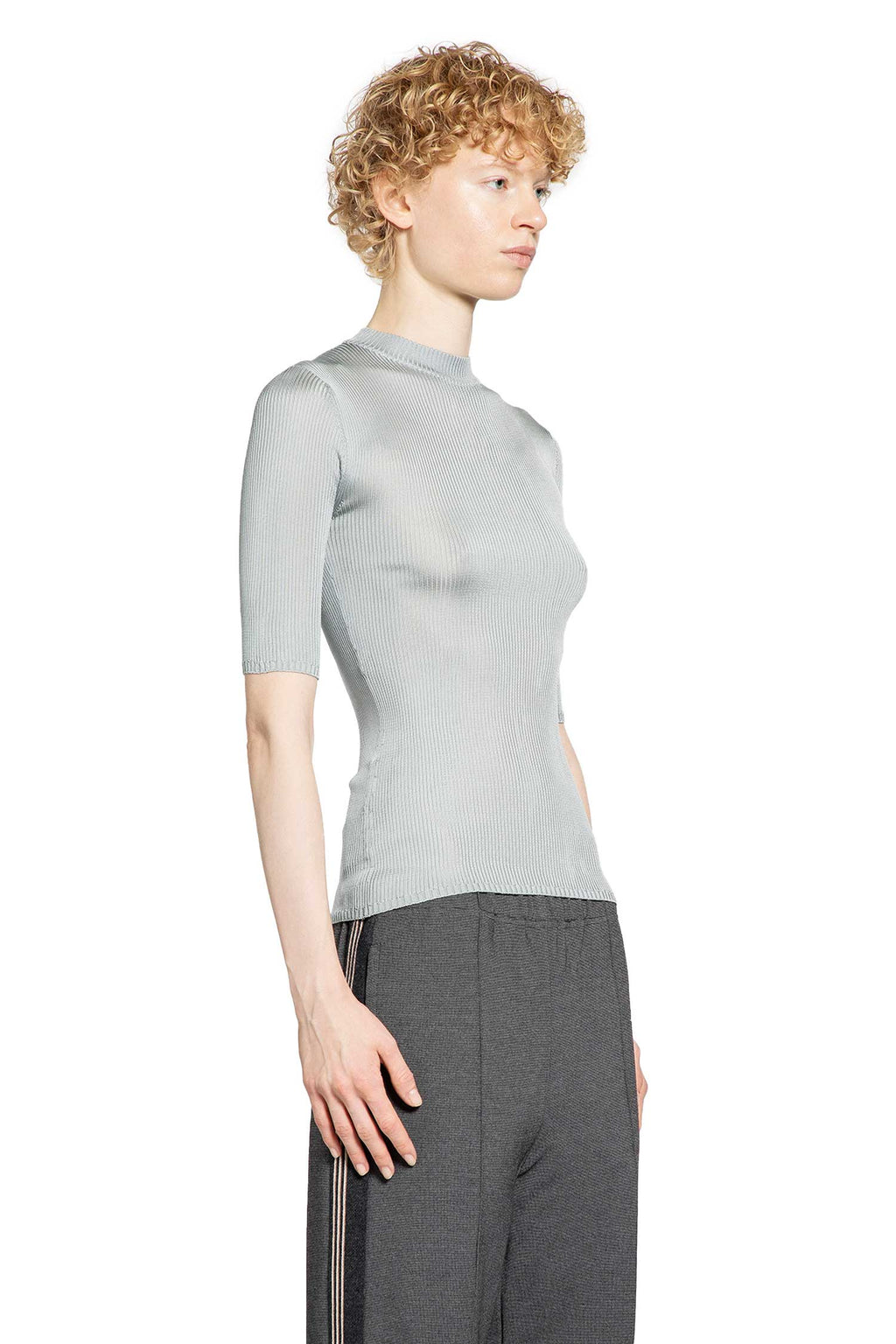 Rib Silk Top Miu miu – Гарантія оригінальності – вид ззаду