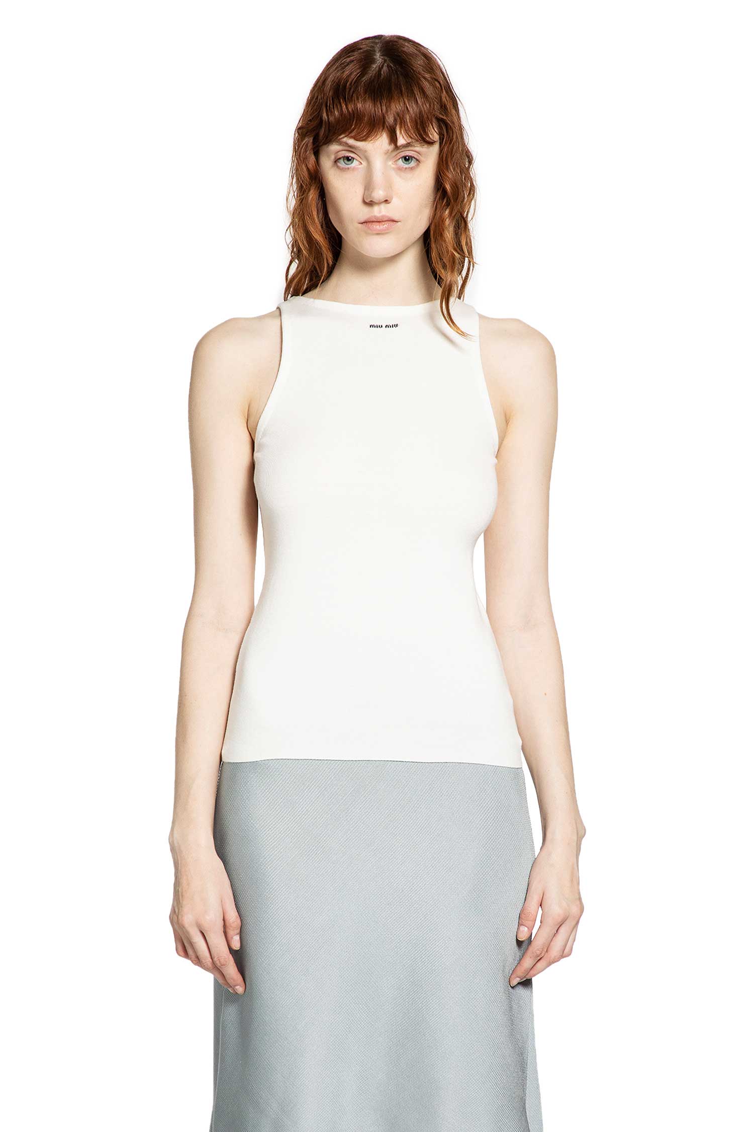 Cotton Knit Tank Top Miu miu – Гарантія оригінальності – вид ззаду