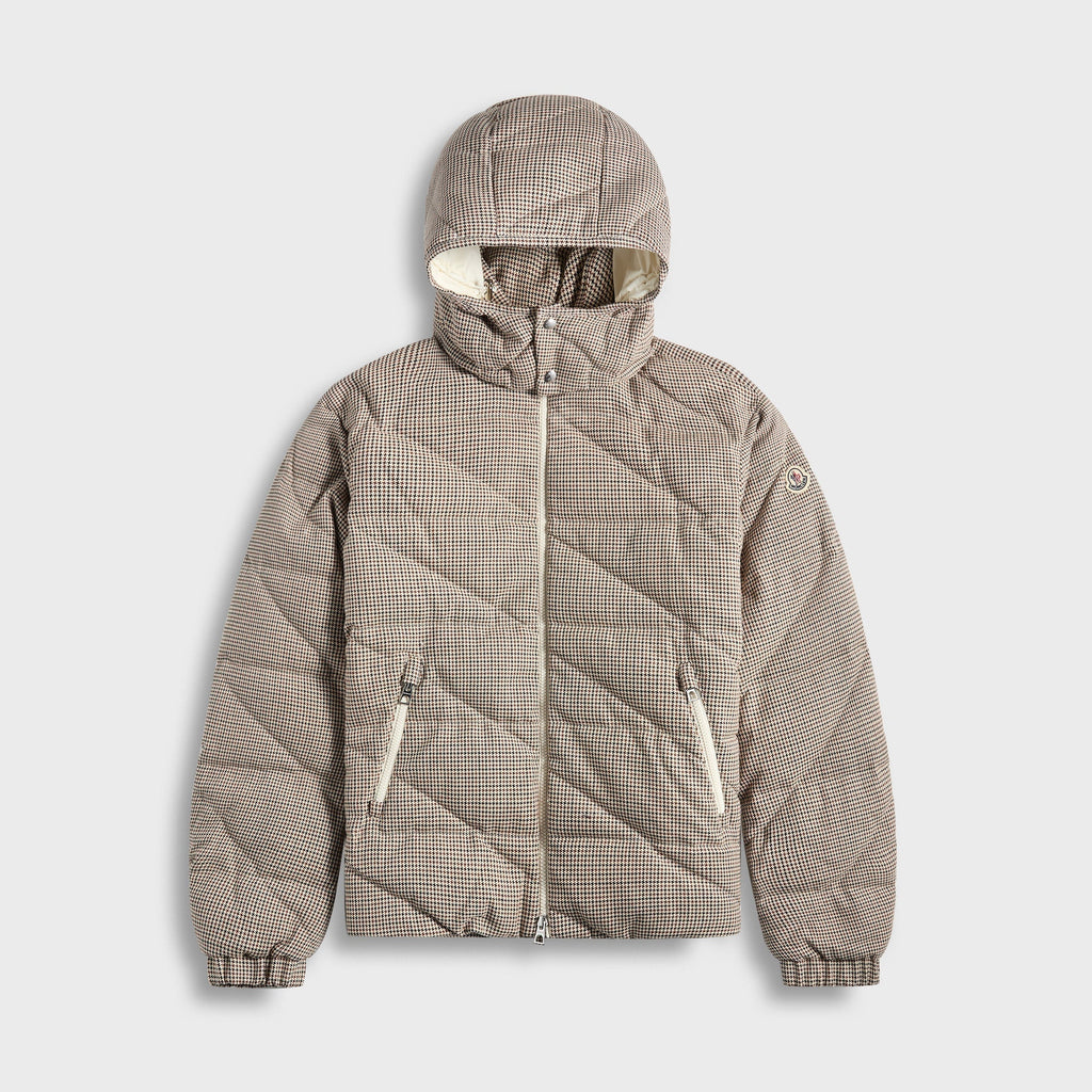 Psyllos Wool Blend Hooded Down Jacket Grey Moncler – Гарантія оригінальності – боковий вид