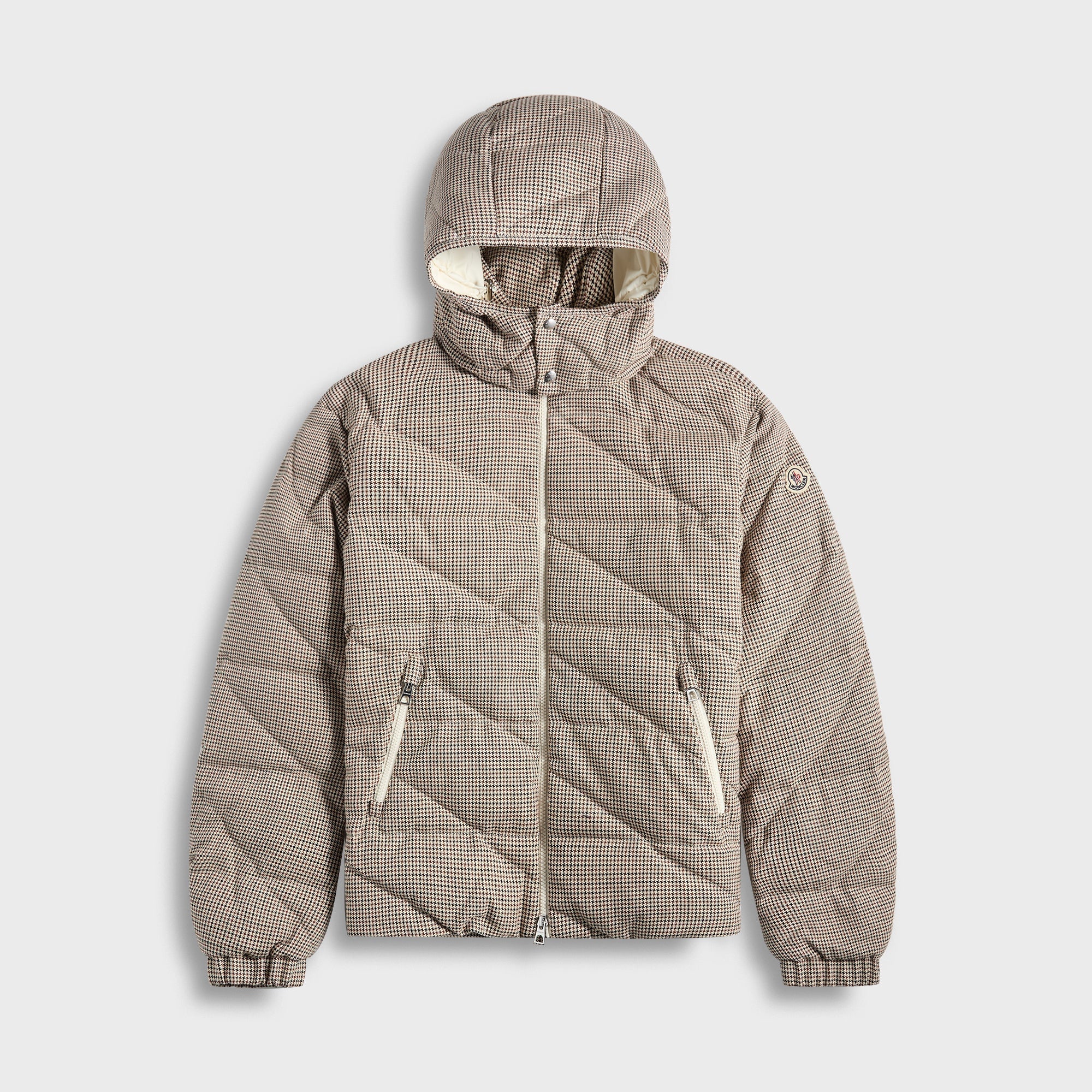 Psyllos Wool Blend Hooded Down Jacket Grey Moncler – Гарантія оригінальності – боковий вид