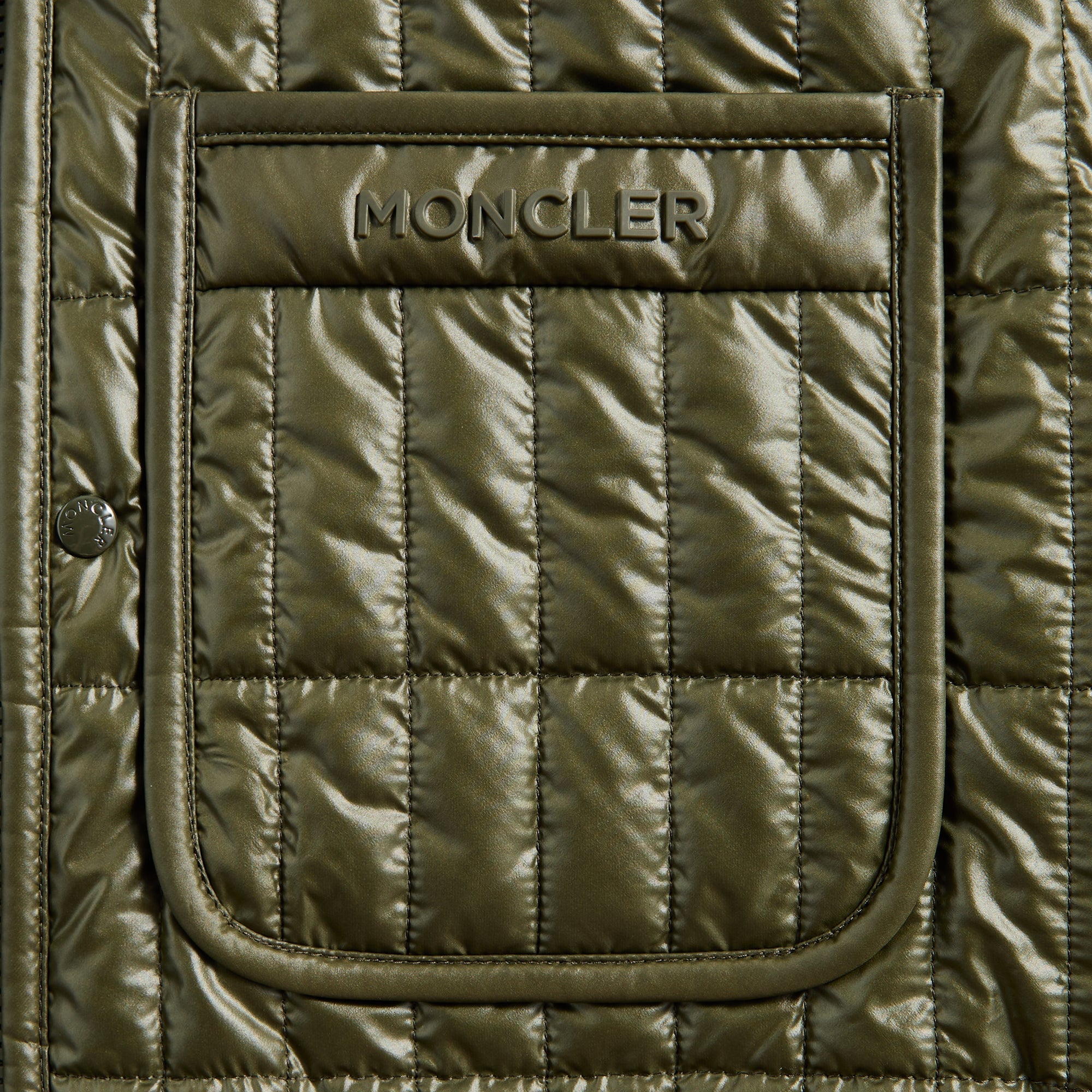 Оригінальна Madiere Shirt Jacket Olive Green Moncler – детальний вид