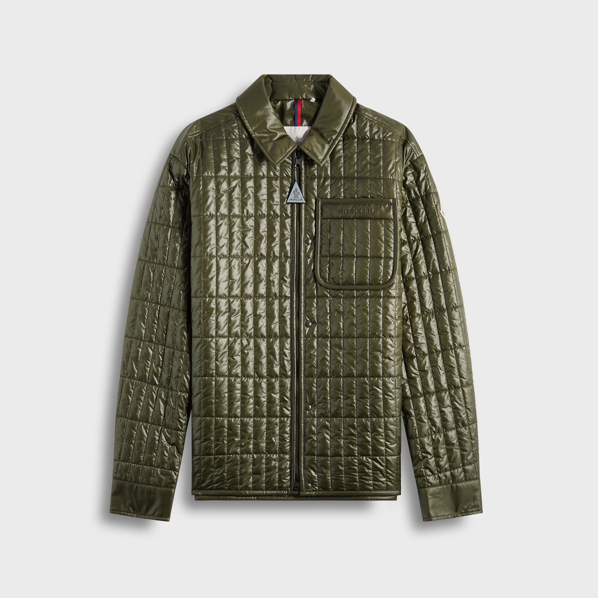Оригінальна Madiere Shirt Jacket Olive Green Moncler – боковий вид