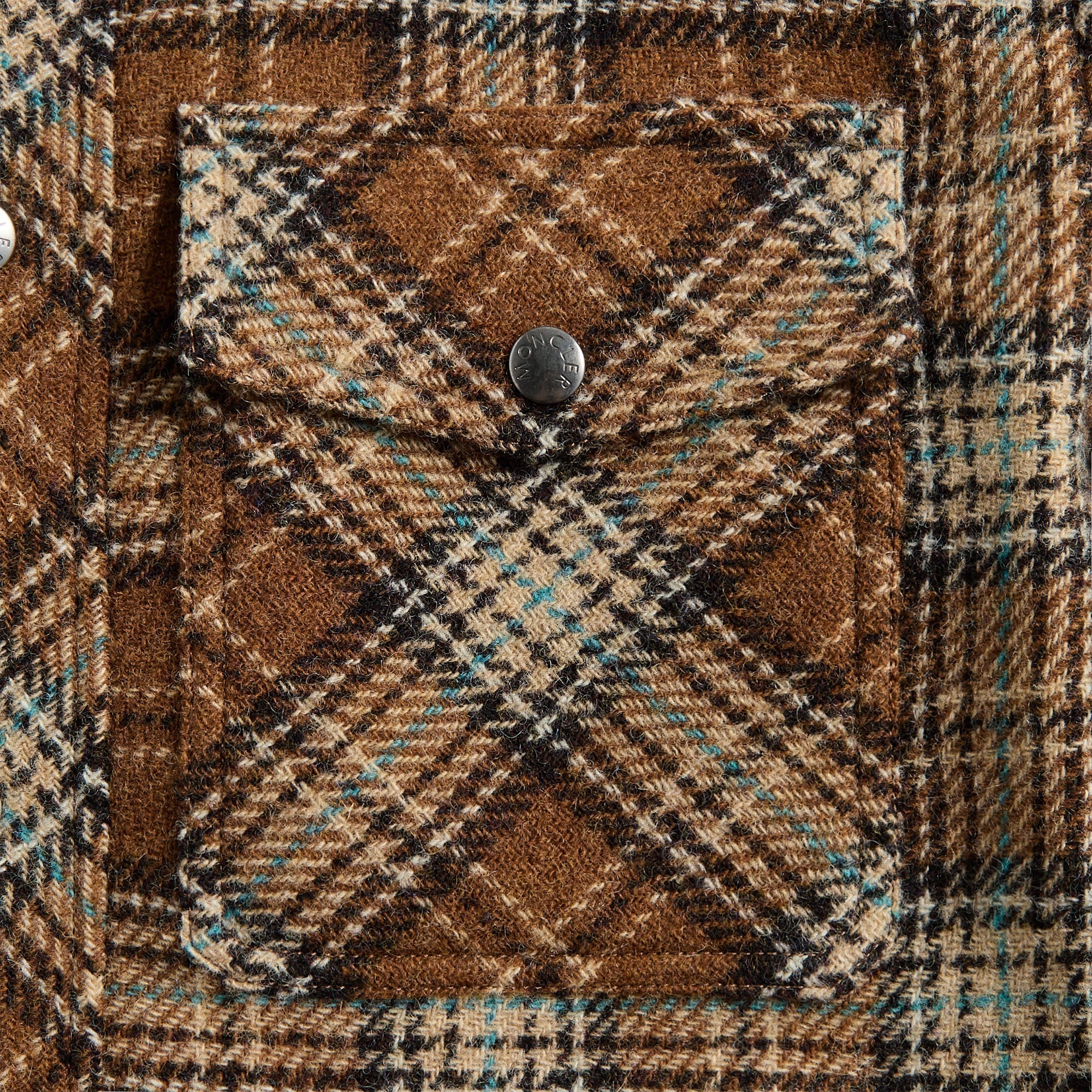 Оригінальна Plaid Shirt Brown Moncler – детальний вид