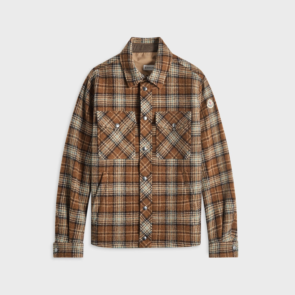 Оригінальна Plaid Shirt Brown Moncler – боковий вид