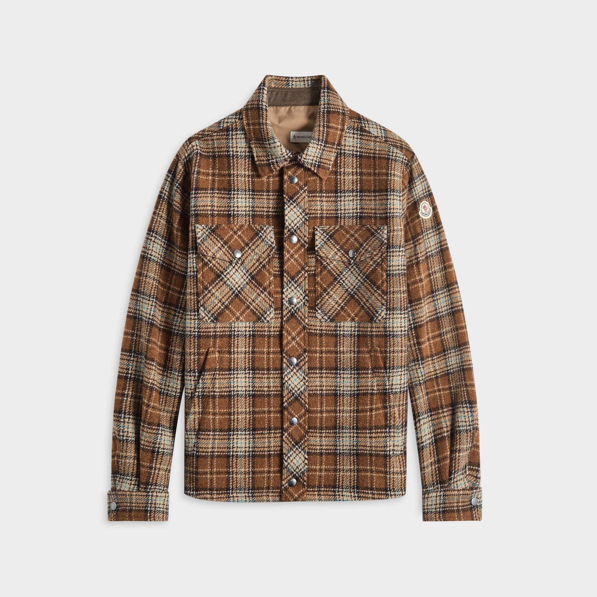 Оригінальна Plaid Shirt Brown Moncler – боковий вид