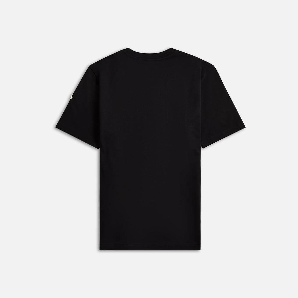 Embroidered Varsity Logo Cotton Jersey Tee Black Moncler – Гарантія оригінальності – вид ззаду