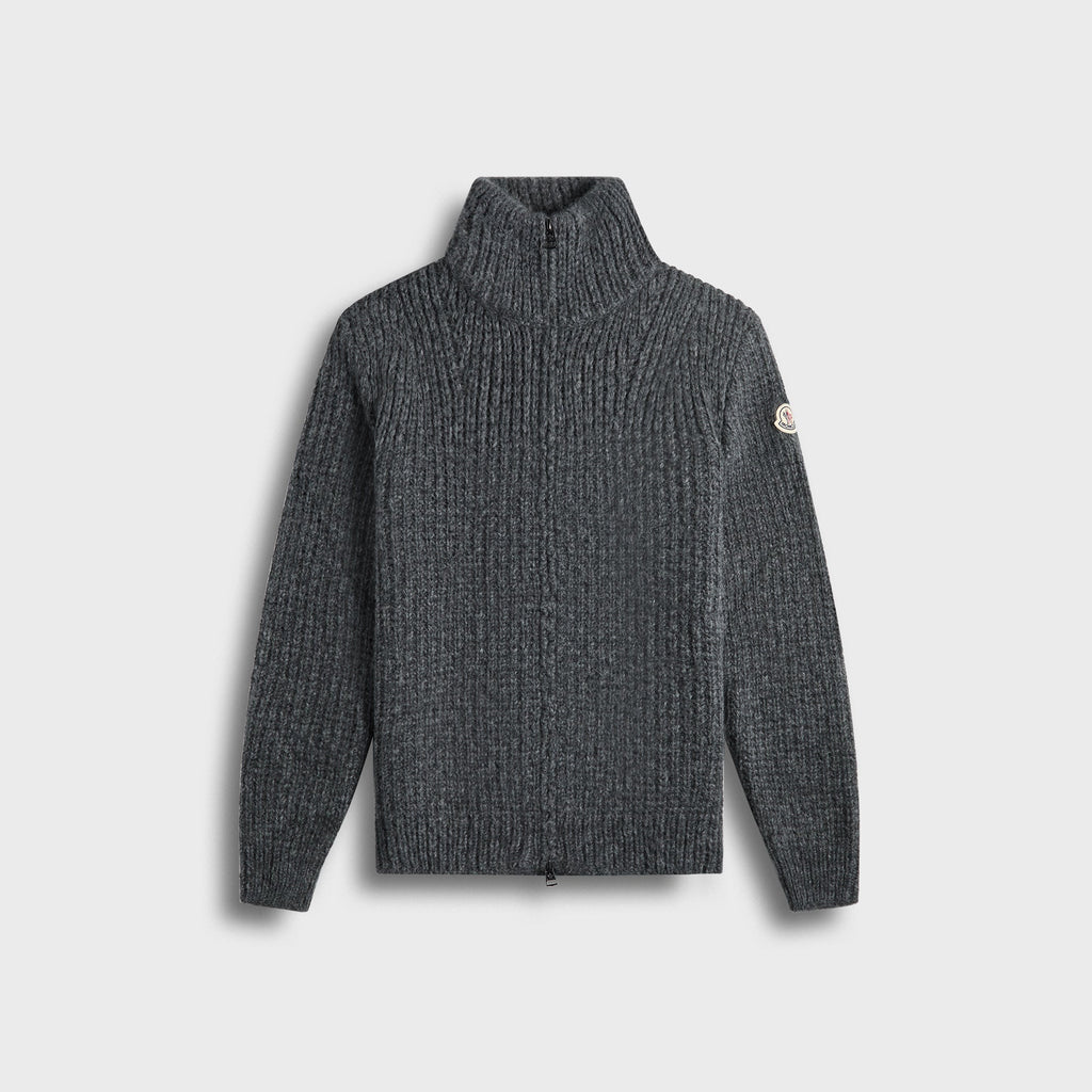 Zip Up Cardigan Grey Moncler – Гарантія оригінальності – боковий вид