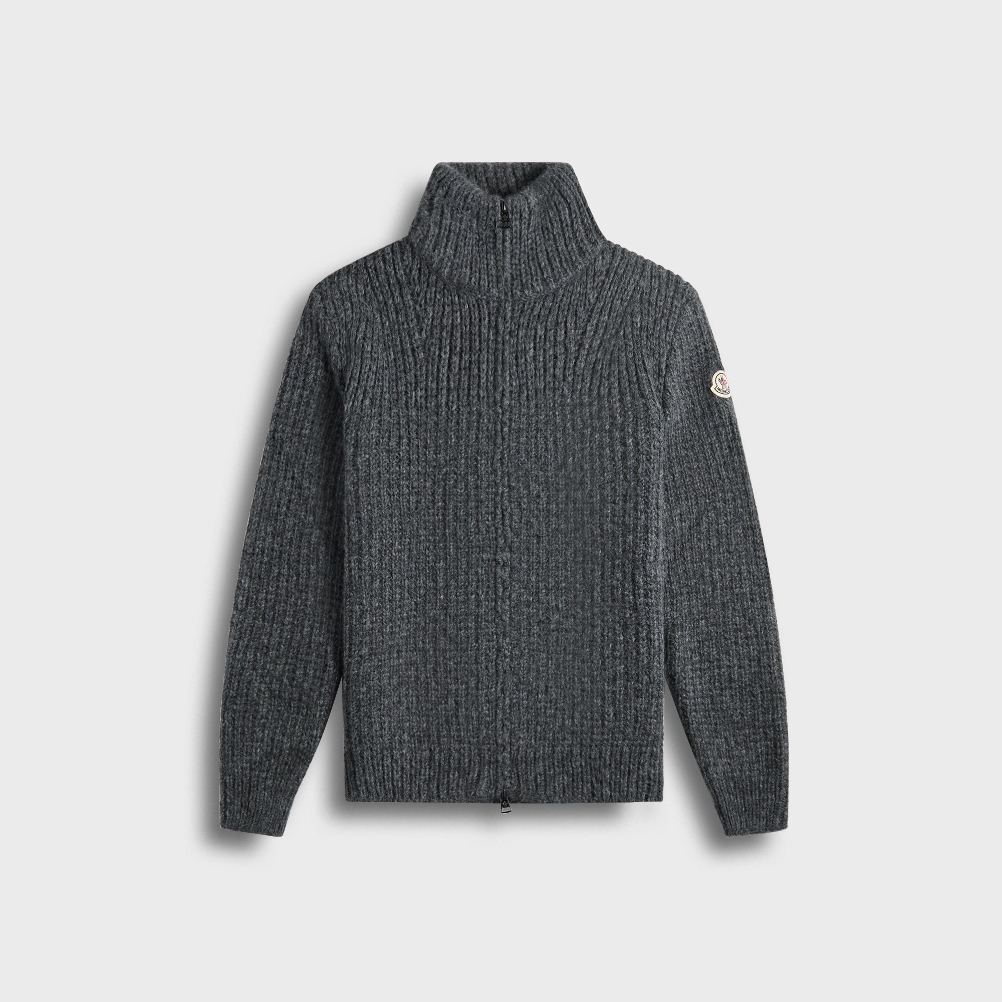 Zip Up Cardigan Grey Moncler – Гарантія оригінальності – боковий вид - MONCLER