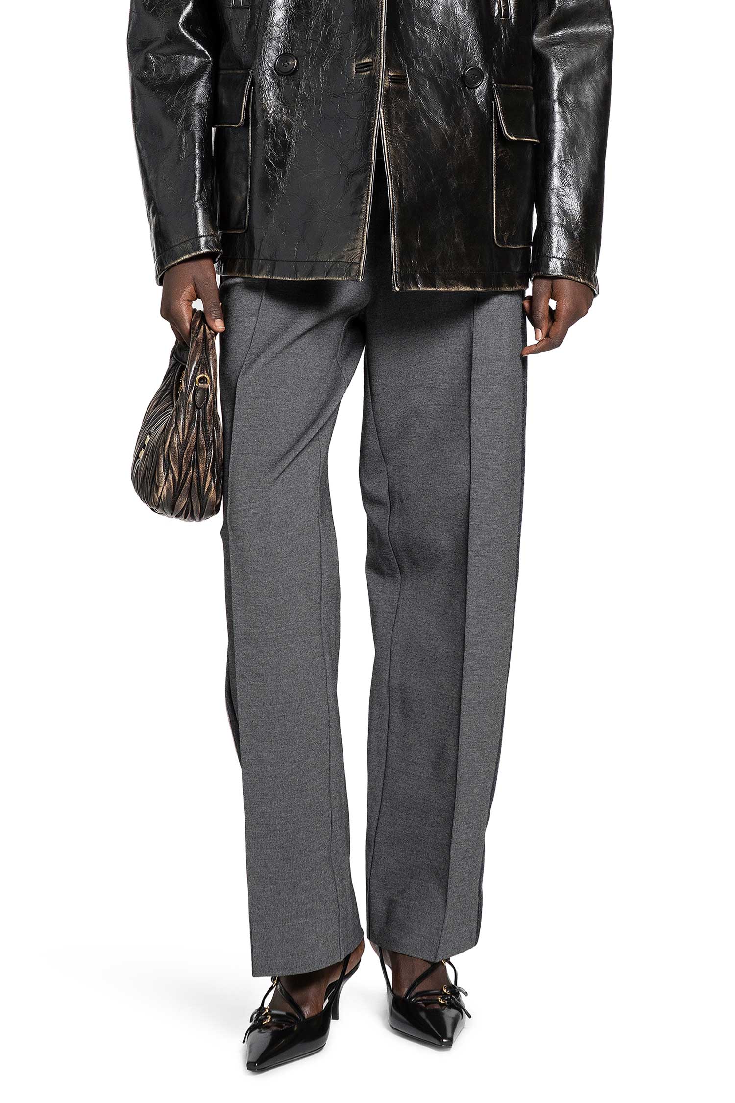 Straight Leg Trousers Miu miu оригінал – Купити в Україні – боковий вид