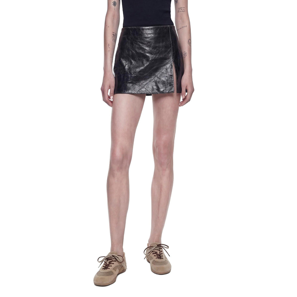 Оригінальна Leather Mini Skirt Miu miu – збільшений вид