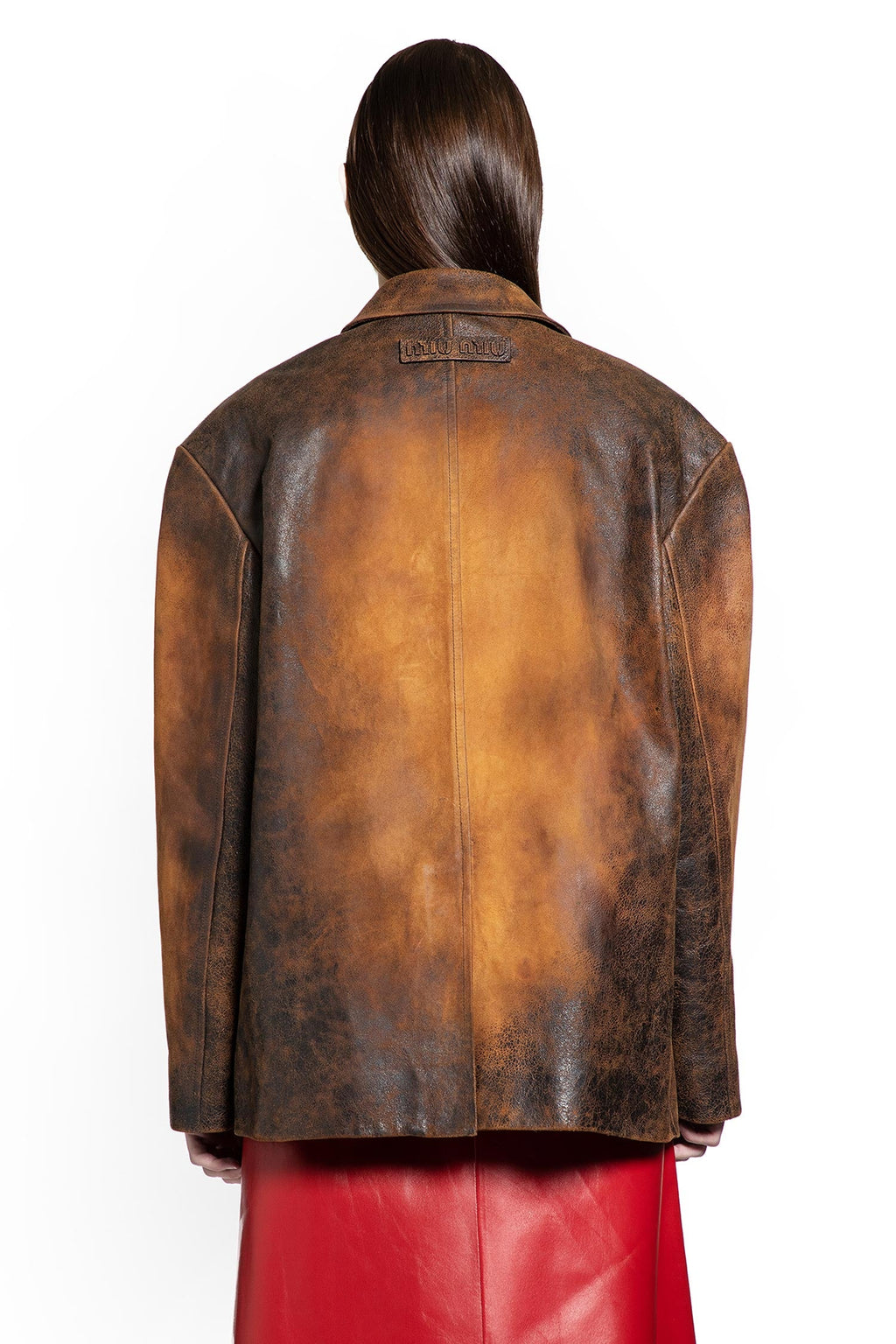 Waxed Suede Blazer Miu miu – Гарантія оригінальності – збільшений вид