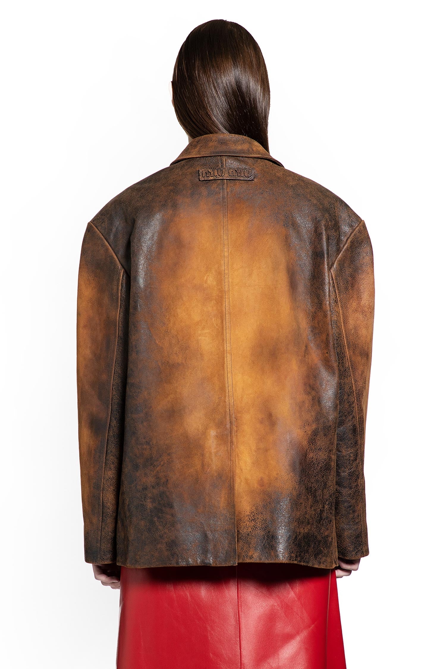 Waxed Suede Blazer Miu miu – Гарантія оригінальності – збільшений вид