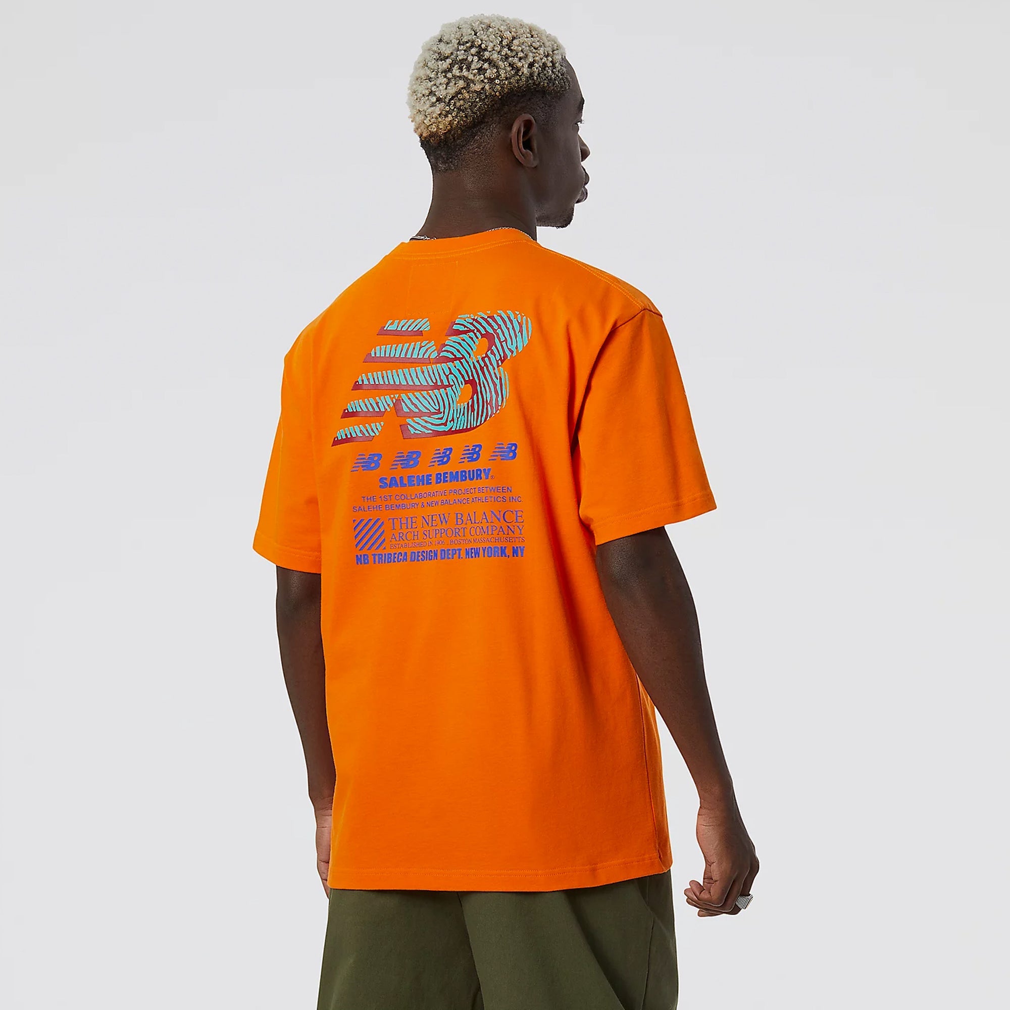 X Salehe Mens Yurt Tee Varsity Orange New balance – Гарантія оригінальності – детальний вид
