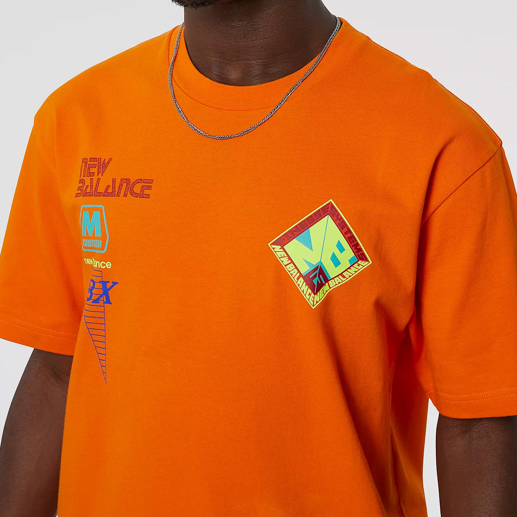 X Salehe Mens Yurt Tee Varsity Orange New balance – Гарантія оригінальності – збільшений вид