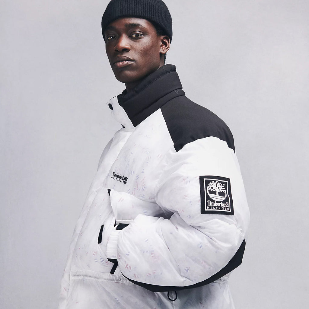 Оригінальна Tommy Hilfiger X Timberland Mens Ri Transparent Puffer Jacket Transparent Timberland – вид ззаду