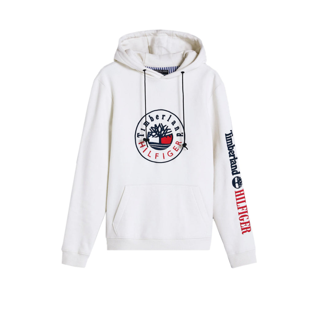 Tommy Hilfiger X Timberland Mens Ri Logo Hoodie Ivory Timberland – Гарантія оригінальності – боковий вид