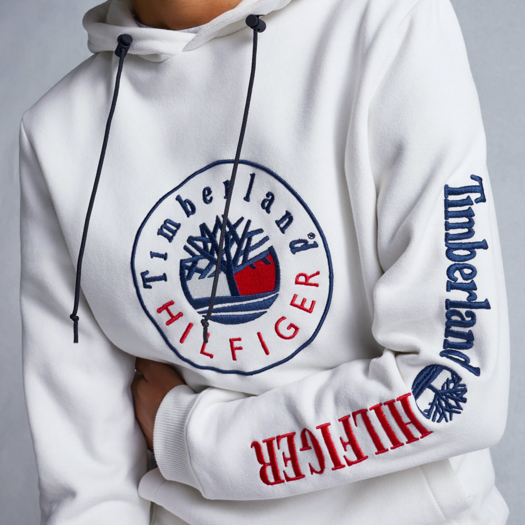 Tommy Hilfiger X Timberland Mens Ri Logo Hoodie Ivory Timberland – Гарантія оригінальності – детальний вид