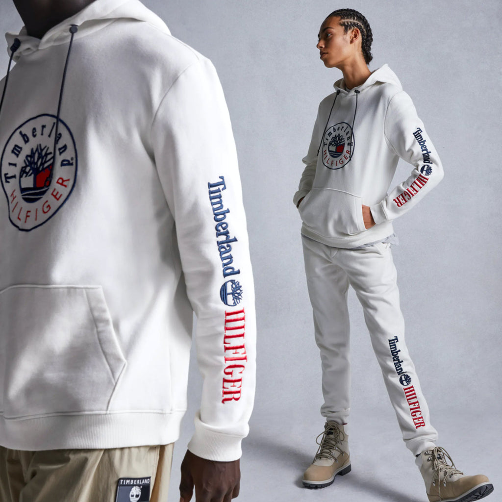 Tommy Hilfiger X Timberland Mens Ri Logo Hoodie Ivory Timberland – Гарантія оригінальності – збільшений вид