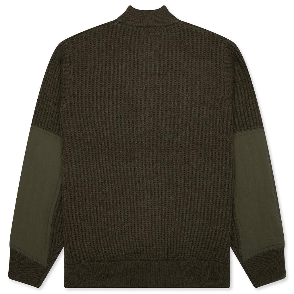 Military Patch Zip Sweater Stussy – Гарантія оригінальності – вид ззаду