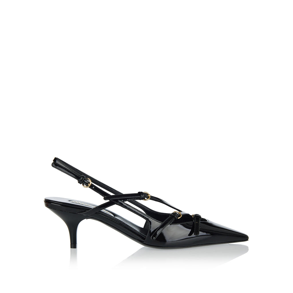 Оригінальна Patent Leather Slingback Pumps Miu miu – боковий вид