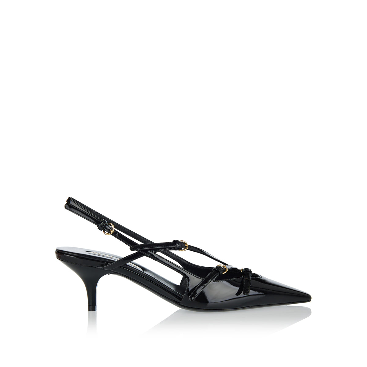 Оригінальна Patent Leather Slingback Pumps Miu miu – боковий вид