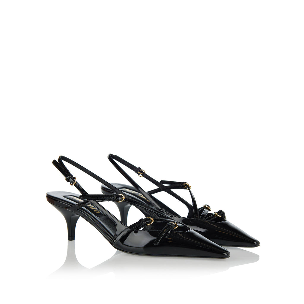 Оригінальна Patent Leather Slingback Pumps Miu miu – вид 7