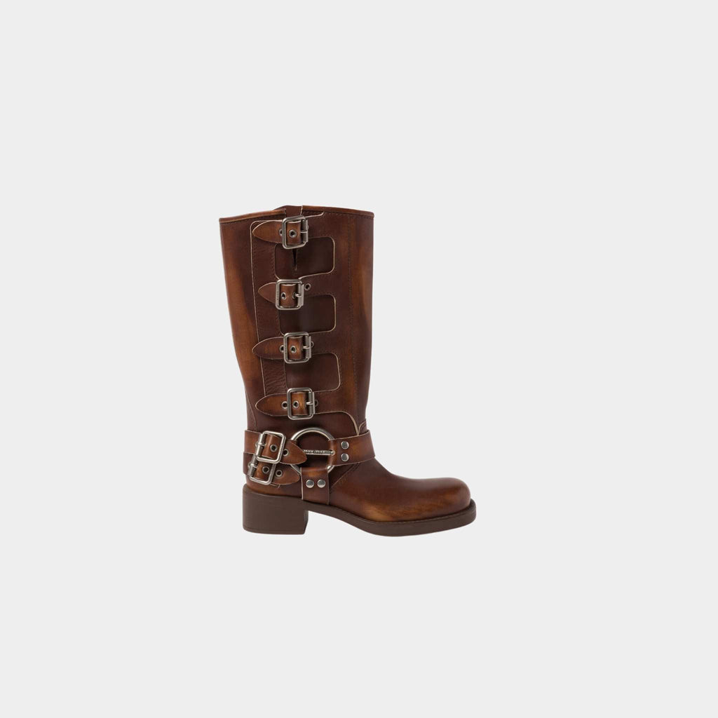 Leather Boots Logo Engraved Harness Ring Miu miu оригінал – Купити в Україні – збільшений вид
