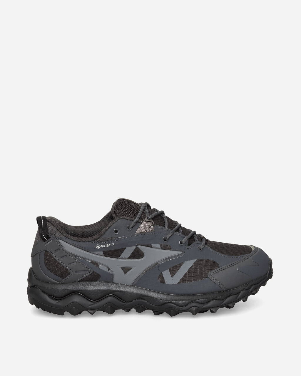 Оригінальна Wave Mujin Tl Gore-Tex Sneakers Black Sand Mizuno – боковий вид