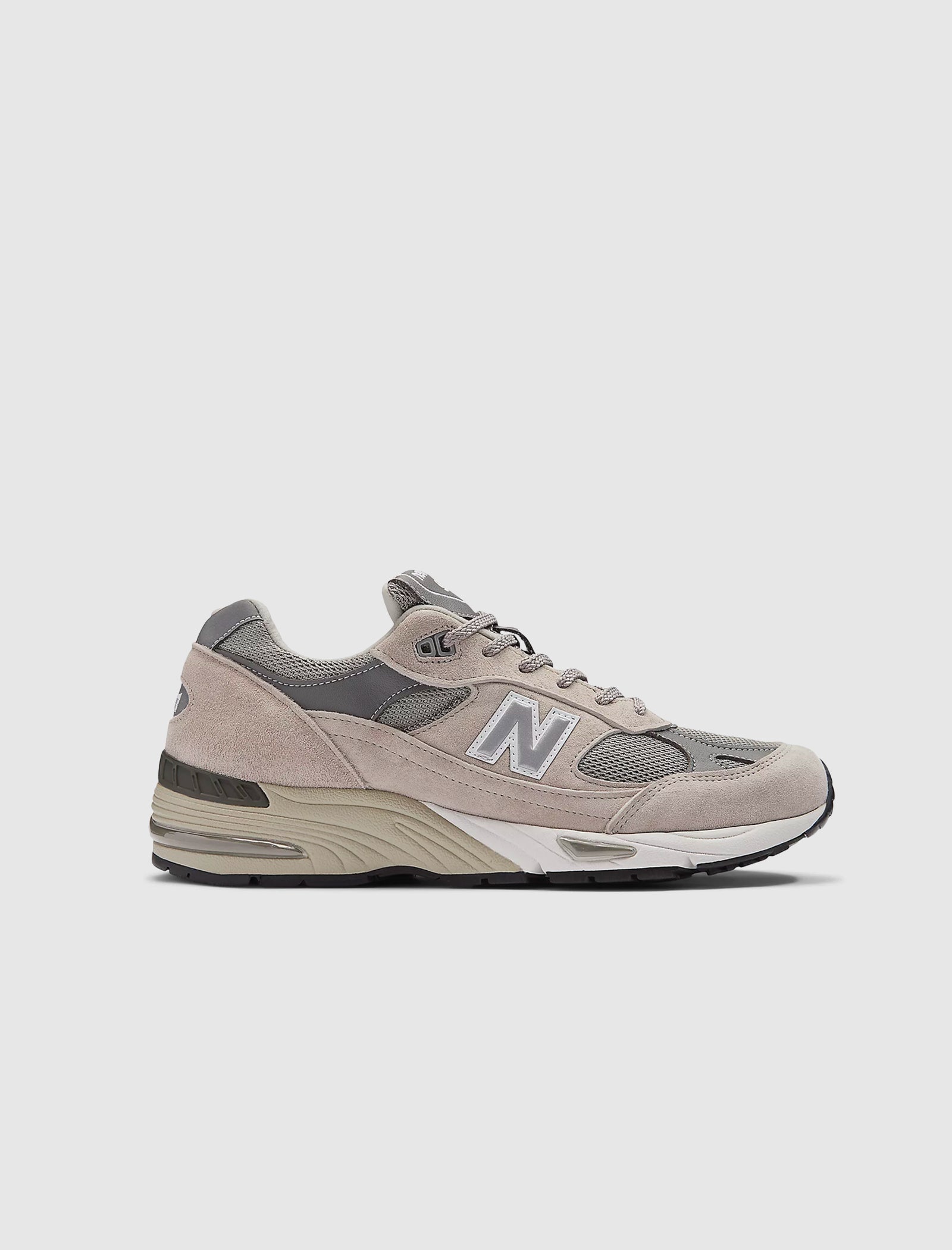 Оригінальна Womens Made In Uk 991v1 Grey New balance – боковий вид
