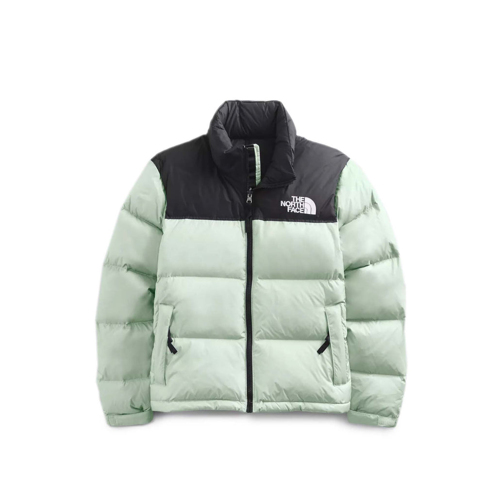 Womens Green Mist 1996 Retro Nuptse Jacket The north face – Гарантія оригінальності – боковий вид