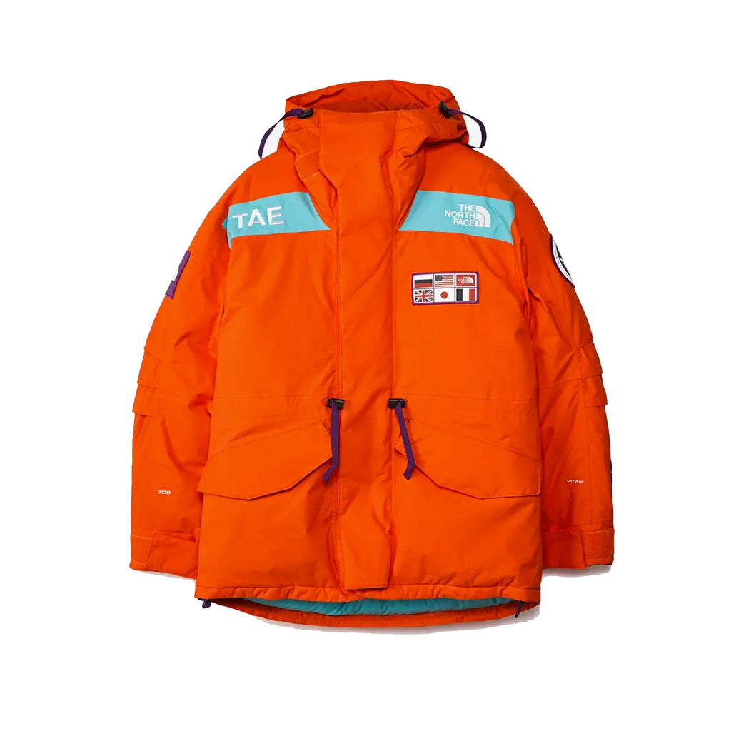 Mens Tae Exped Parka Red Orange The north face – Гарантія оригінальності – боковий вид